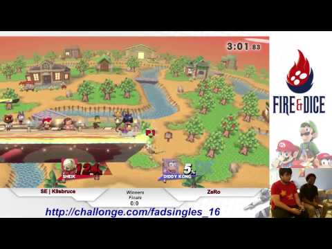 Fire&Dice Sunday #16 - SE K9sbruce vs ZeRo - Smash Wii U WF