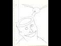 Daniel Johnston self-portrait and Fly Eye animation from one of Daniel's 1979 Notebooks.