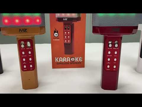 MZ MIC 13 (KARAOKE MIC WITH SPEAKER) Rechargeable FM Radio Voice Changer RGB Light Microphone