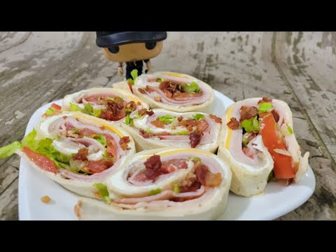 Super simple Ham and Turkey Club Pinwheels
