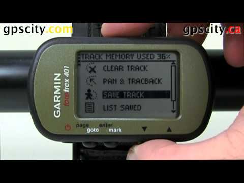 The Track Menu on the Garmin Foretrex 401