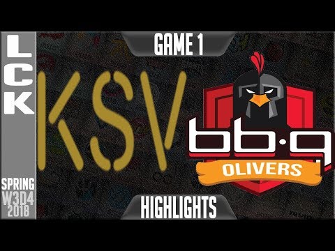 KSV vs BBQ Highlights ALL GAMES | LCK Week 3 Spring 2018 W3D4 | KSV vs BBQ Olivers Highlights