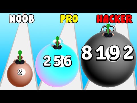 Pinker Lab | Yoga Ball Run (NOOB vs PRO vs HACKER)