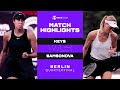Madison Keys vs. Liudmila Samsonova | 2021 Berlin Quarterfinal | WTA Match Highlights