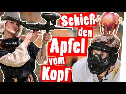 Schieß den Apfel vom Kopf – Die Paintball Strafe || Das schaffst du nie!