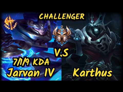 ESG Agurin (JARVAN IV) vs KARTHUS - 7/1/9 KDA JUNGLE CHALLENGER GAMEPLAY - EUW