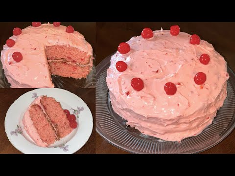Maraschino Cherry Cake - How To Make Maraschino Cherry Cake  - Cake Mix Hacks 🍒🍰