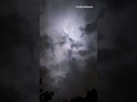 Near-constant lightning lights up Northern Colorado sky
