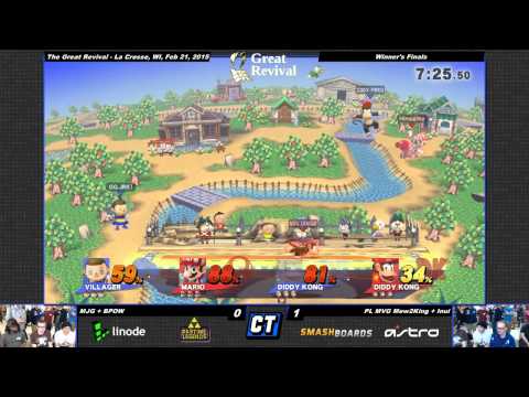 Great Revival - MJG + BPOW vs. PL MVG Mew2King + Inui - Winner's Finals - Smash Wii U