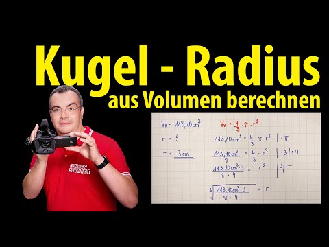 Sphere - Calculate radius from volume | Lehrerschmidt