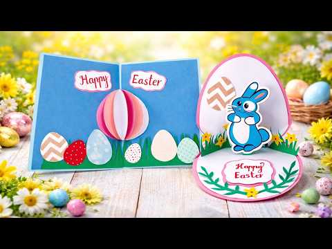 2 Easy Easter Pop Up Cards 🐰 DIY 3D Easter Card Tutorial | DG Handmade