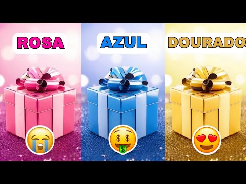 Escolha o seu presente...! Rosa, Azul ou Dourado 💗💙⭐️ Como Vai a Sua Sorte? 😱