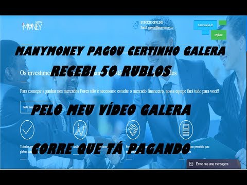 "MANYMONEY PAGA POR VÍDEO GALERA" MUITO TOP ESSE SITE, RECEBI 50 RUBLOS