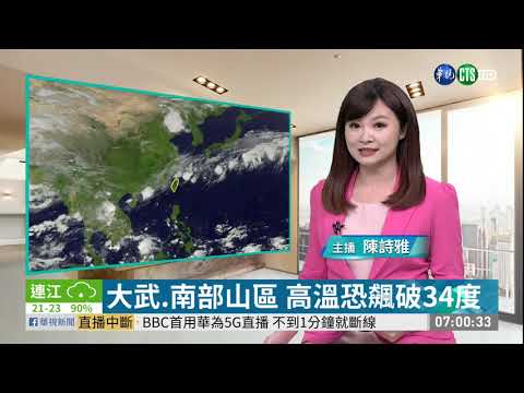 時雨時晴!午後熱力作用 慎防雷陣雨