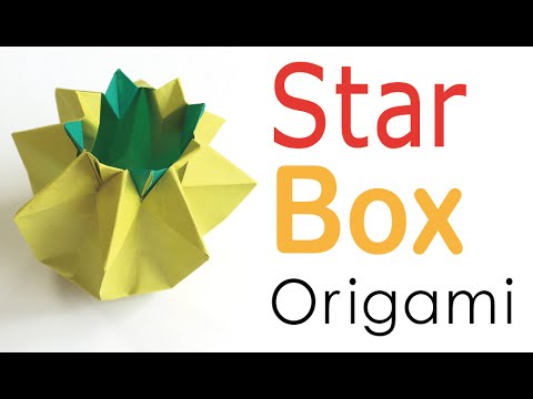 Origami Paper Star Box Pot - Origami Kawaii〔#089〕