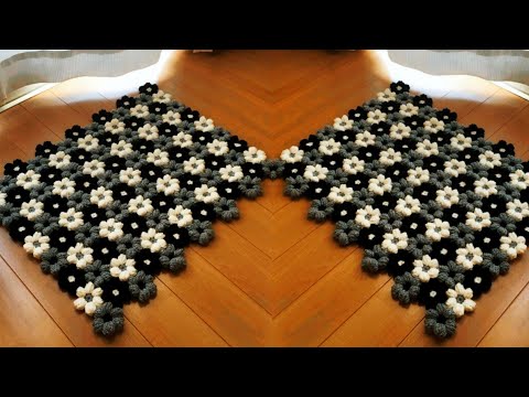 🌸 Beautiful Crochet Flower Pattern | Easy Floral Floormat Design for Beginners| Hamida's World