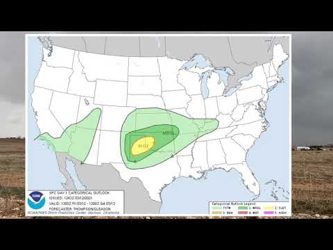 LARGE WEDGE tornado near Clarendon, Tx 3/13/2021! INTENSE Thunderstorm & Small Hail!