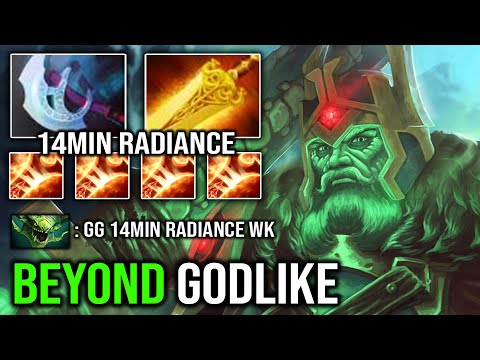 EPIC 14MIN RADIANCE WRAITH KING 100% Beyond Godlike Deleted Cancer Hero with 0 Death Immortal Dota 2