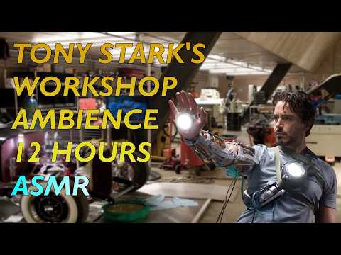 Tony Stark's Workshop Ambience &ndash; 12 Hours | Iron Man Lab Sounds | No Music | No Ads | ASMR