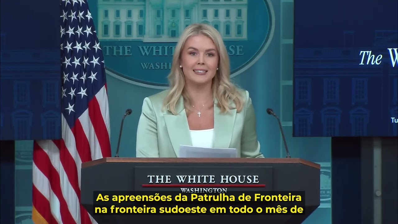 [LEGENDADO] Secretária de imprensa de Trump comenta situação do Brasil