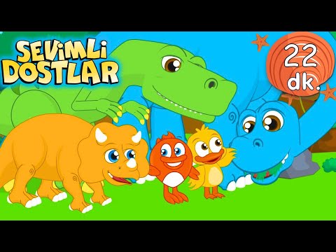Dinozorlar Şarkısı 💛💙🧡 Sevimli Dostlar Bebek ve Çocuk Şarkıları I Adisebaba TV