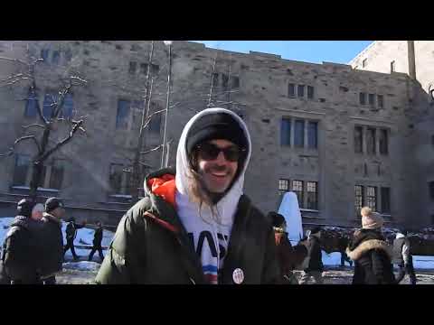 Queens Park North Toronto Truckers Freedom Convoy 2022 Sat Feb 5, 2022