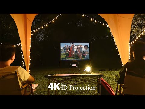 144-inch Fast Folding Screen Outdoor Indoor Projector Screen 16:9 4K HD Portable Movie Screen