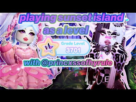 playing sunset island as a LEVEL 3700+ with @princxssofhyrule !  ˚｡⋆୨୧˚royale high˚｡⋆୨୧˚