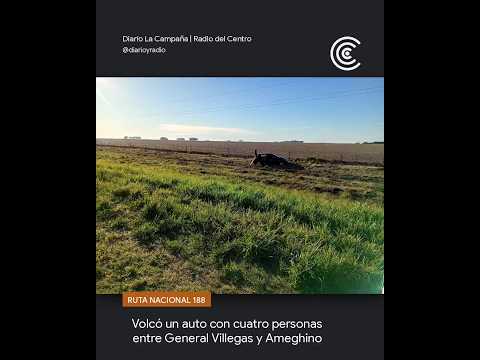 Volcó un auto con cuatro personas entre General Villegas y Ameghino