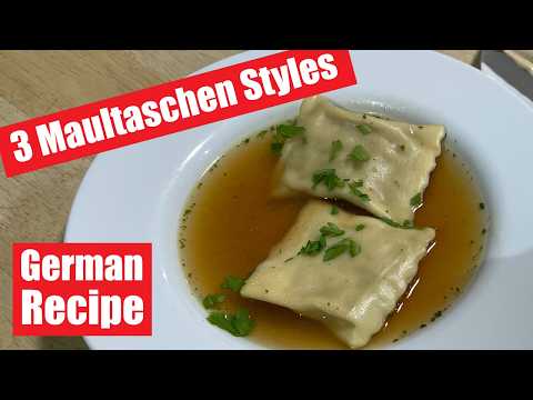 Maultaschen three ways Swabian style. Authentic German recipes!