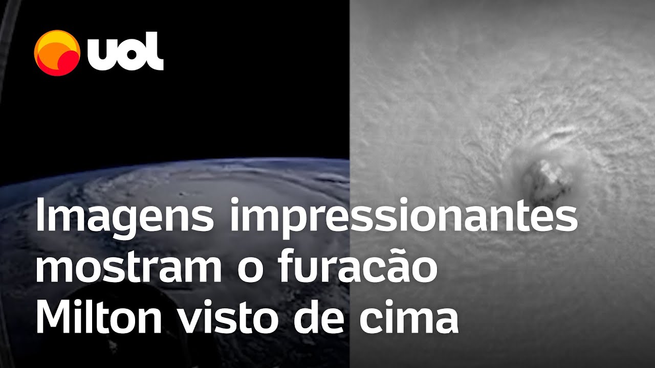 Furacão Milton de cima: Vídeos mostram o fenômeno 'extremamente perigoso' que se aproxima da Flórida
