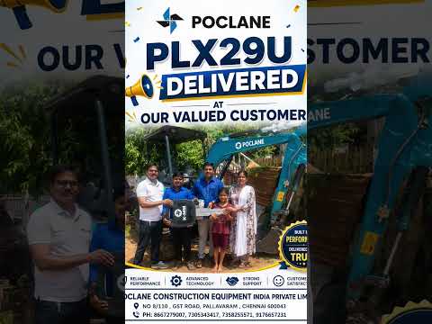 New machine key handover — POCLANE PLX29U, 3 Ton