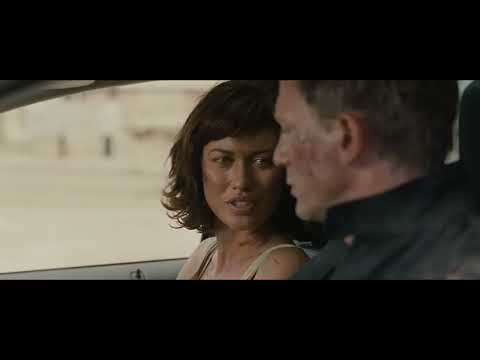 Port-au-Prince chase montage frame from the Quantum of Solace trailer — percussive score cue context