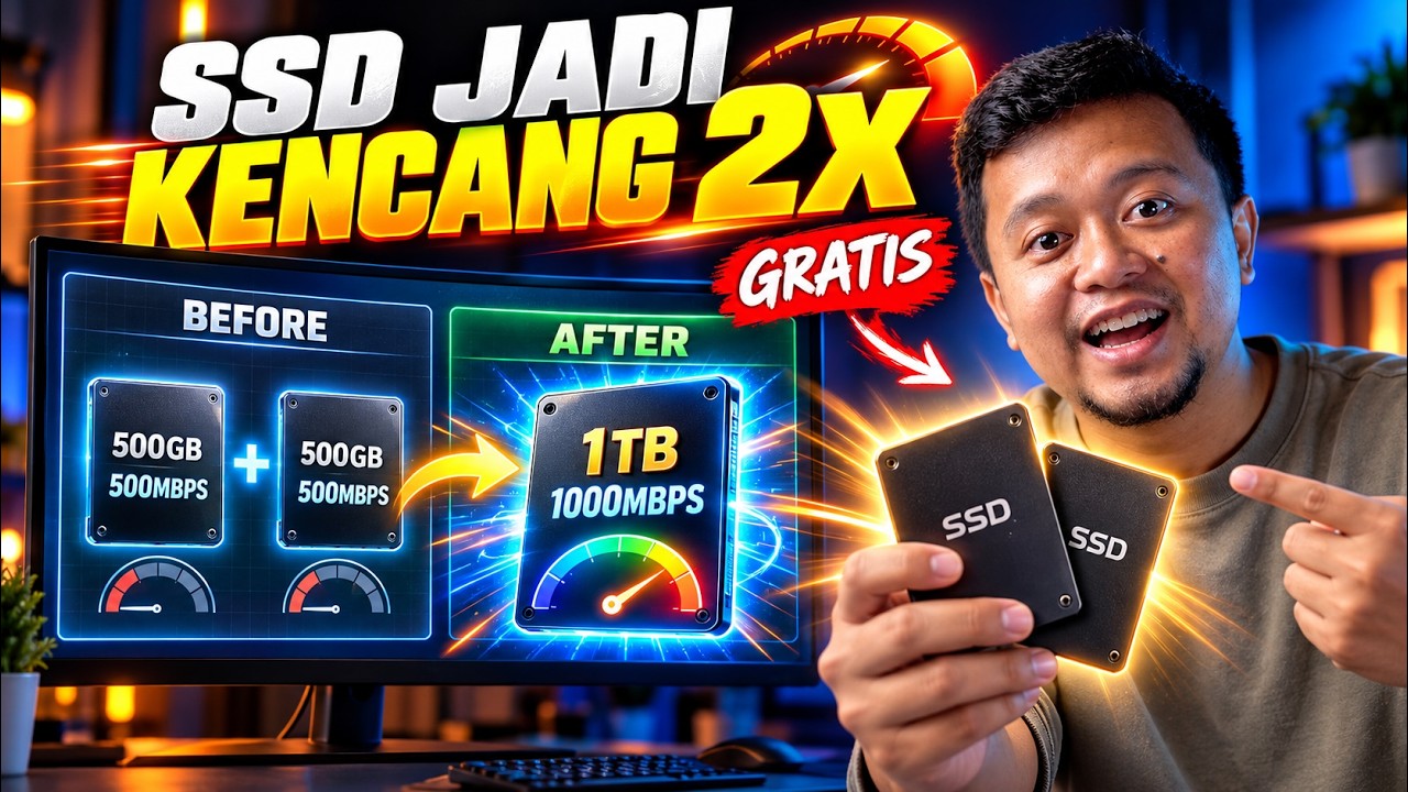 BYE BYE SSD LEMOT! Cara Menggabungkan BANYAK SSD Menjadi SATU GRATIS