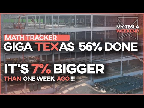Giga Texas is 7% bigger than last week & it's 56% done