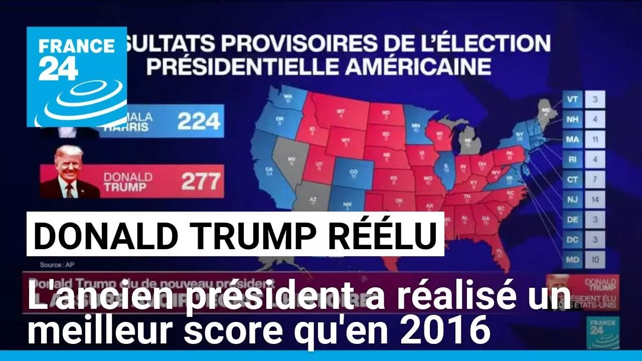 Réélection de Donald Trump : l'ancien président a réalisé un meilleur score qu'en 2016