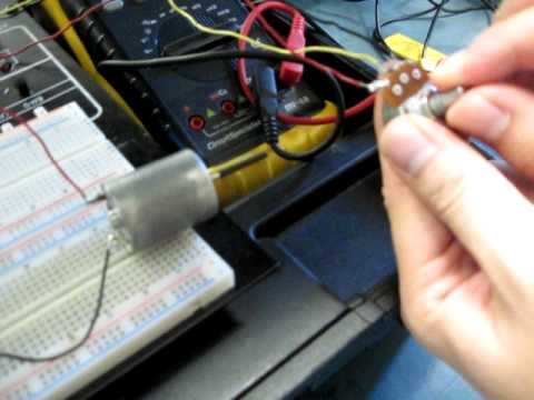 MAE 106 Lab 1 Practical 4- Variable motor speed with MOSFET and OP-Amp