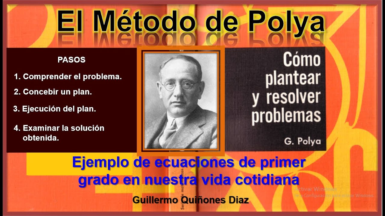 METODO DE POLYA PARA RESOLVER PROBLEMAS - ESTRATEGIAS PARA RESOLVER PROBLEMAS PASO A PASO