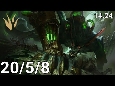 Warwick Jungle vs Kha'Zix - EUW Master | Patch 14.24
