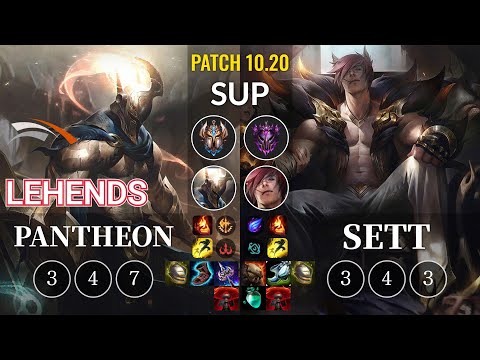 HLE Lehends Pantheon vs Sett Sup - KR Patch 10.20