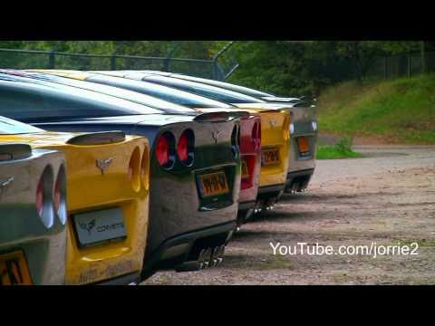7x Corvette C6 Z06 lovely sounds!! - 1080p HD