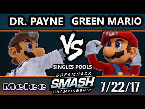 DHATL 17 Melee - Dr. Payne (Dr. Mario) Vs. Green Mario (Mario) SSBM Singles Pools