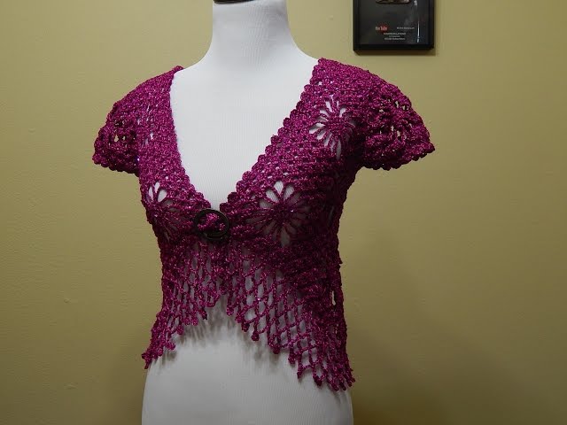 Vídeo relacionado con Gloop - Bolero elegante y bonito de mujer de manga larga con nudo, orchidee, XL