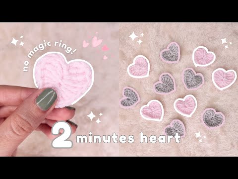 ✨Crochet Heart For Absolute Beginners💖Easy and Quick | Step By Step Crochet Tutorial💕
