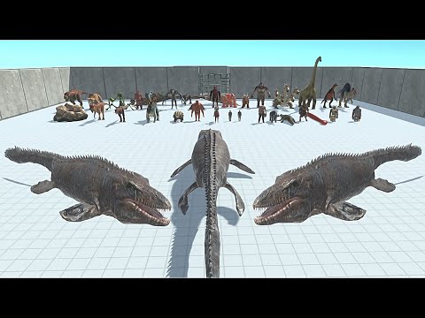 NEW UPDATE : Mosasaurus VS Every Strong Units - Animal revolt Battle Simulator