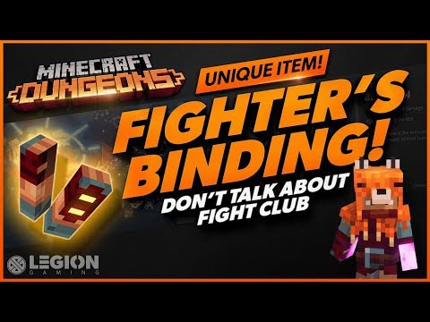 Minecraft Dungeons - FIGHTER'S BINDINGS | Unique Item Guide