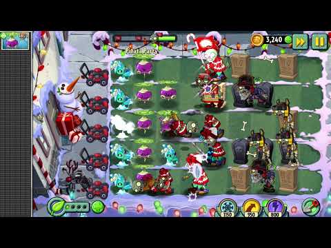 Plants vs Zombies 2 gameplay - Piñata Party - 10th December 2021 (Missile Toe & Rotobaga)