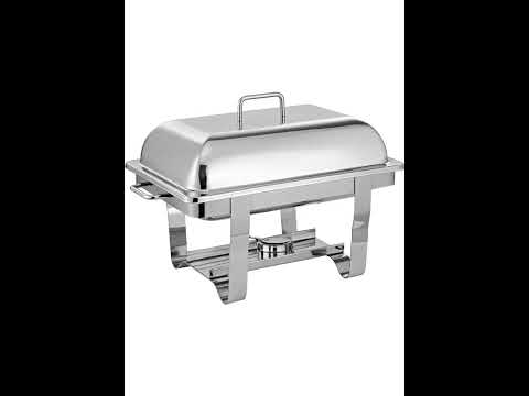 Silver rectangular chafing dish