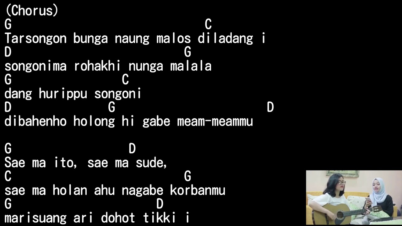 Lirik chord holong mardua Chord Kunci