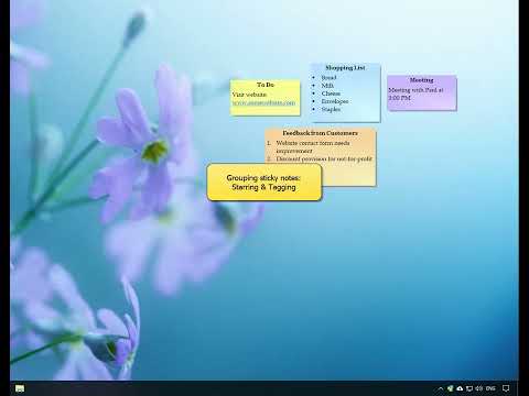 Organize sticky notes by tagging & starring